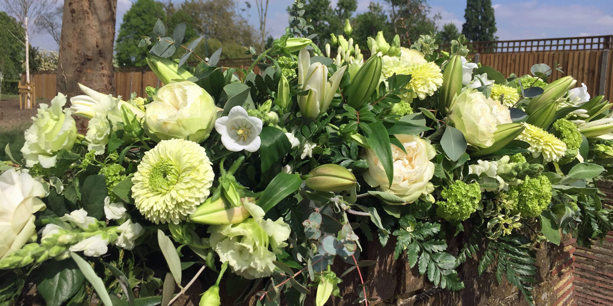 Funeral flowers White Rose Modern Funerals