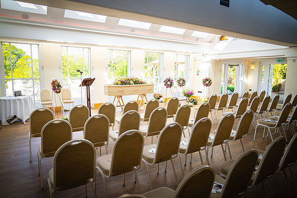 Pembroke Lodge, Richmond Park - Belvedere Suite set up for funeral service