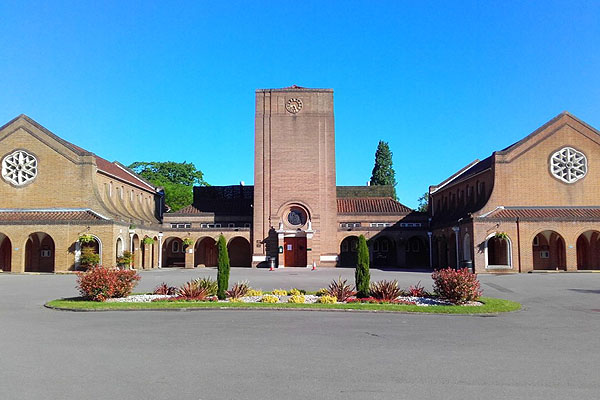 South West Middlesex Crematorium showing both chapels, the Ogden and Jamieson