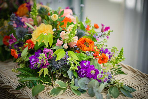 Coffin spray flowers