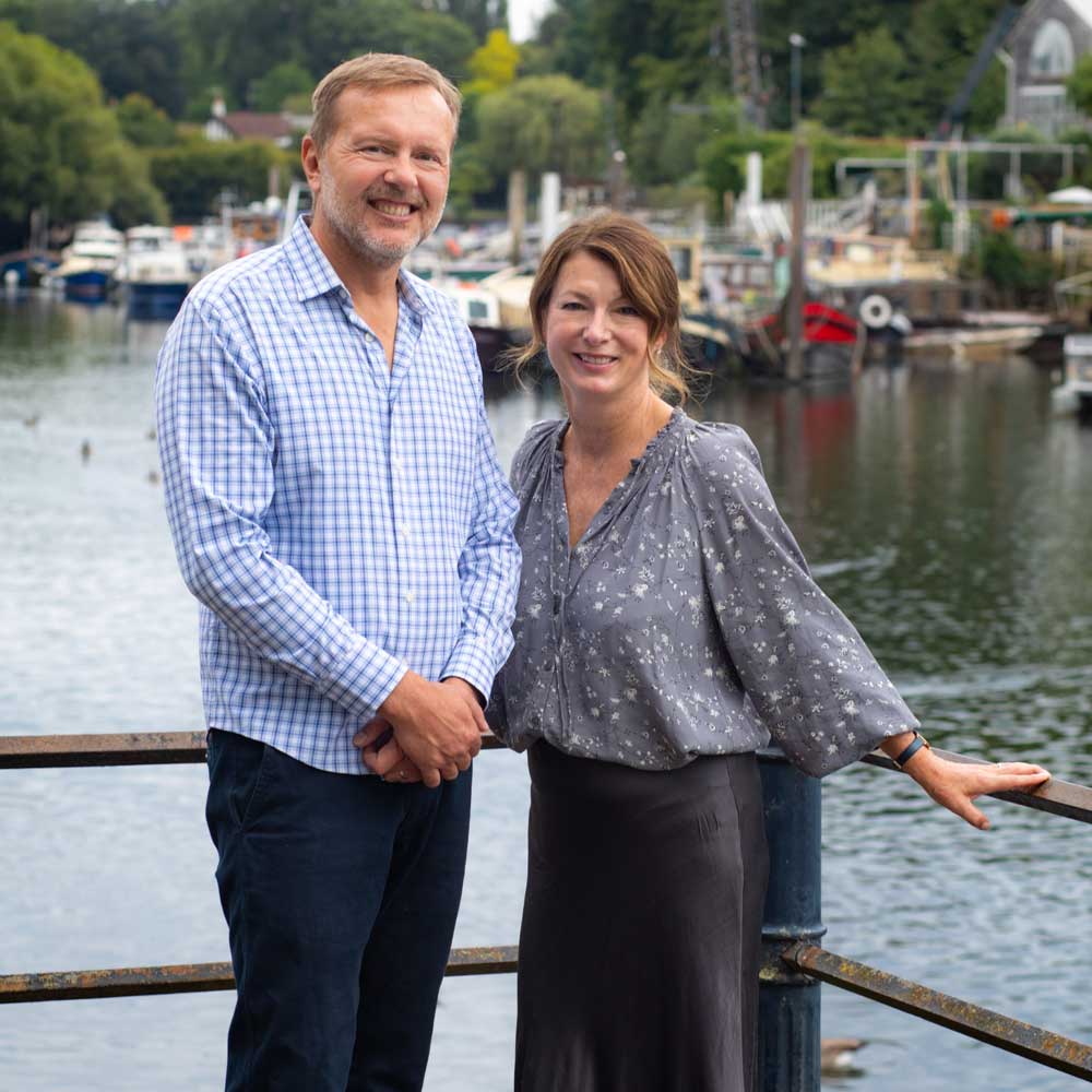 Nick & Jacqui, founders of White Rose Modern Funerals