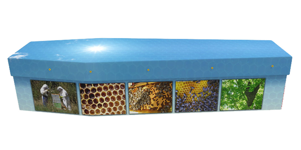 Personalised Bespoke Picture Coffin beekeeping